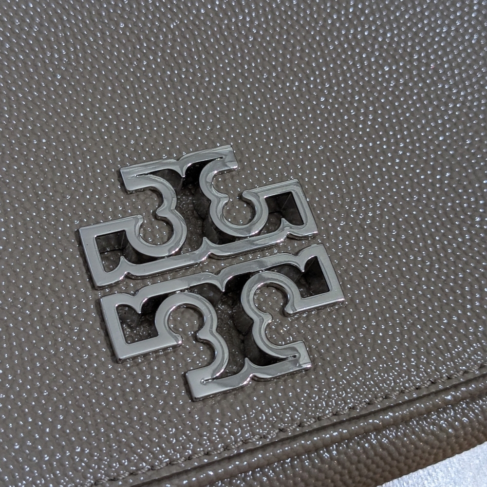 EUC! Tory Burch Britten Mini Crossbody Bag In Tan/Beige - Picture 3 of 16